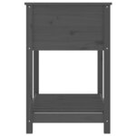 vidaXL Jardinière avec étagère Gris 82 5x54x81 cm Bois massif de pin