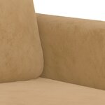 vidaXL Canapé à 3 places Marron 180 cm Velours