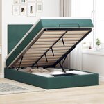 vidaXL Cadre de lit ottoman avec matelas vert foncé 120x190 cm velours