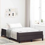 vidaXL Lit à ressorts avec matelas Marron foncé 120 x 200 cm tissu