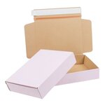 Boîte pliante d'envoi postal rose en micro-cannelé avec bande d'arrachage 23 6 x 18 1 x 5 4 cm