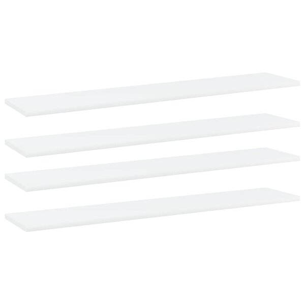 vidaXL Panneaux de bibliothèque 4 Pièces blanc bois d’ingénierie