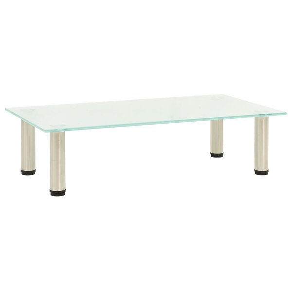 vidaXL Meuble TV Givré 60x35x17 cm Verre trempé