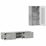 vidaXL Ensemble meuble TV FLORIN Gris béton Bois d'ingénierie