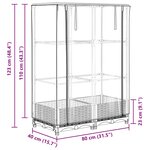 vidaXL Jardinière surélevée avec housse aspect rotin 80x40x123 cm