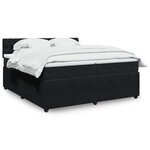 vidaXL Sommier à lattes de lit et matelas Noir 200x200 cm Velours