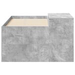 vidaXL Lit haut pour enfants avec bureau Gris béton Bois d'ingénierie