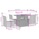 vidaXL Salon de jardin avec coussins 5 Pièces beige résine tressée