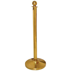 Poteau d'accueil inox laiton à tête ronde 95 cm - bolero -  - inox x950mm