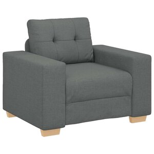 vidaXL Fauteuil Gris foncé 60 cm Tissu