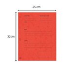 Paquet de 25 dossiers Plaidoirie 'Pour/Contre' carte lustrée 25x32cm Rouge EXACOMPTA