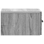 vidaXL Cabinet de chevet mural 2 Pièces Sonoma gris 34 5 x 33 x 20 cm