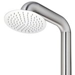 vidaXL Douche de jardin avec base gris 230 cm Acier inoxydable