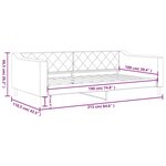 vidaXL Lit de jour gris foncé 100x190 cm tissu