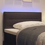 vidaXL Tête de lit LED Montage mural Marron foncé 80 cm tissu