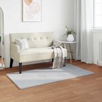 vidaXL Tapis en Fourrure Synthétique de Lapin Olite Gris 60 x 110 cm