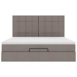 VidaXL Cadre de lit ottoman avec matelas taupe 160x200 cm tissu