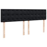 vidaXL Sommier à lattes de lit et matelas Noir 200x200 cm Velours