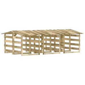 vidaXL Pergolas avec toits 6 Pièces 100x90x100 cm Bois de pin imprégné