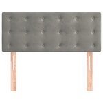 vidaXL Tête de lit Gris clair 100x5x78/88 cm Velours