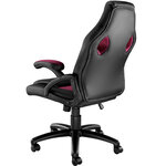 Tectake Chaise gamer MIKE - noir/rouge bordeaux