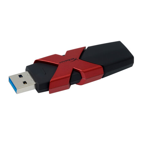 Clé USB Kingston 64 Go HyperX Savage 100 USB 3.1 noir/rouge