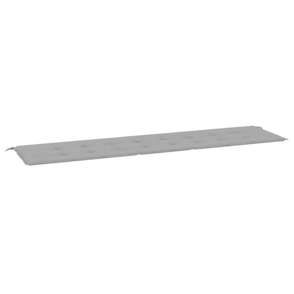 vidaXL Coussin de banc de jardin gris 200x50x4 cm tissu oxford