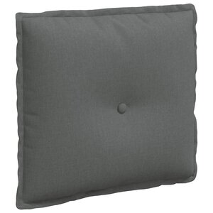 vidaXL Coussin de Dos Gris foncé 50 x 19 x 45 cm tissu