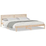 vidaXL Cadre de lit Marron 180 x 210 cm Bois massif en pin