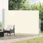vidaXL Auvent latéral rétractable de patio 180x300 cm Crème