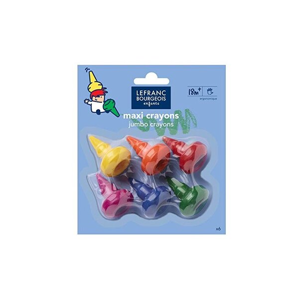 LEFRANC & BOURGEOIS Baby crayons  étui de 6  ergonomiques