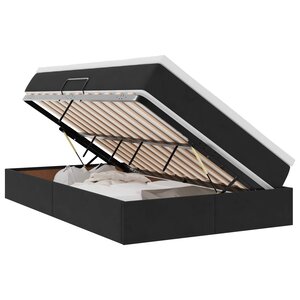 vidaXL Lit avec rangement et matelas Noir 120 x 200 cm Velours