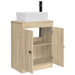 vidaXL Meuble de salle de bain avec évier Chêne Sonoma 54 x 35 x 83 cm