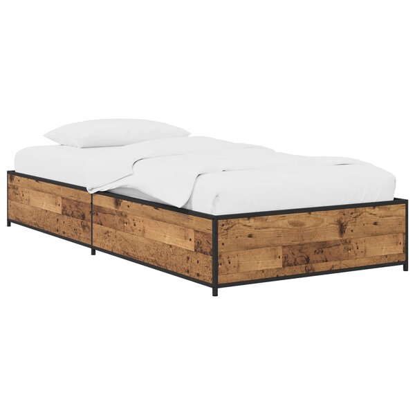 vidaXL Cadre de lit Bois ancien 80 x 200 cm Bois d'ingénierie