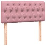vidaXL Sommier à lattes de lit avec matelas rose 100x220 cm velours