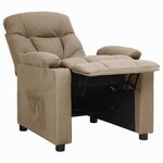 vidaXL Fauteuil inclinable Taupe Tissu