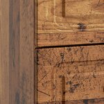 vidaXL Cabinet de chevet avec tiroir Bois ancien 43 x 34 5 x 44 5 cm