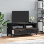 vidaXL Meuble TV VIKEN noir bois d'ingénierie