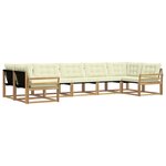 vidaXL Ensemble de canapés d'extérieur 7 pc Blanc et crème