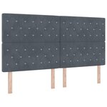 Lit de box spring vidaXL avec matelas gris foncé 180x200 cm en velours