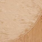 vidaXL Tapis en Peau de Mouton Synthétique Beige 160 x 160 cm