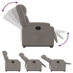 vidaXL Fauteuil inclinable taupe tissu
