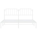 vidaXL Cadre de lit métal sans matelas et tête de lit blanc 183x213 cm