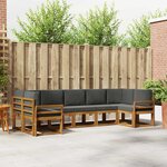 vidaXL Ensemble de canapés d'extérieur 7 Pièces Naturel et Anthracite