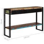 vidaXL Table console Bois de récupération massif 120 x 30 x 76 cm