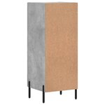 vidaXL Buffet Gris béton 34 5x34x90 cm Bois d'ingénierie