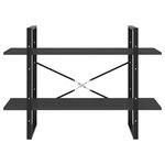 vidaXL Bibliothèque à 2 niveaux gris 100x30x70 cm bois d'ingénierie