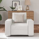 vidaXL Canapé Blanc 99 x 78 x 84 cm tissu
