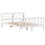 vidaXL Cadre de lit sans matelas blanc 120x200 cm bois de pin massif