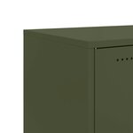 vidaXL Buffet vert olive 68 5x39x72 cm acier laminé à froid